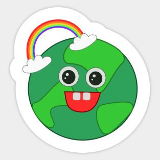 Happy Earth Sticker